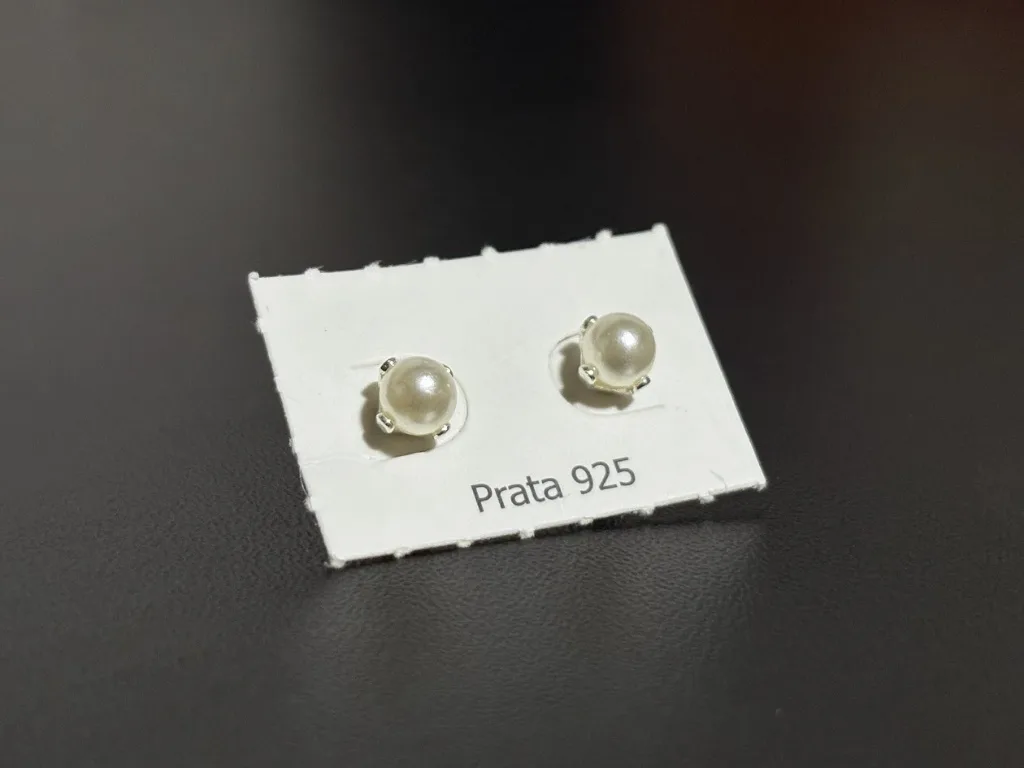 Brinco Pérola com Garras Prata 925