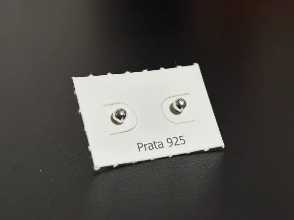 Brinco Bola / Esfera Prata 925